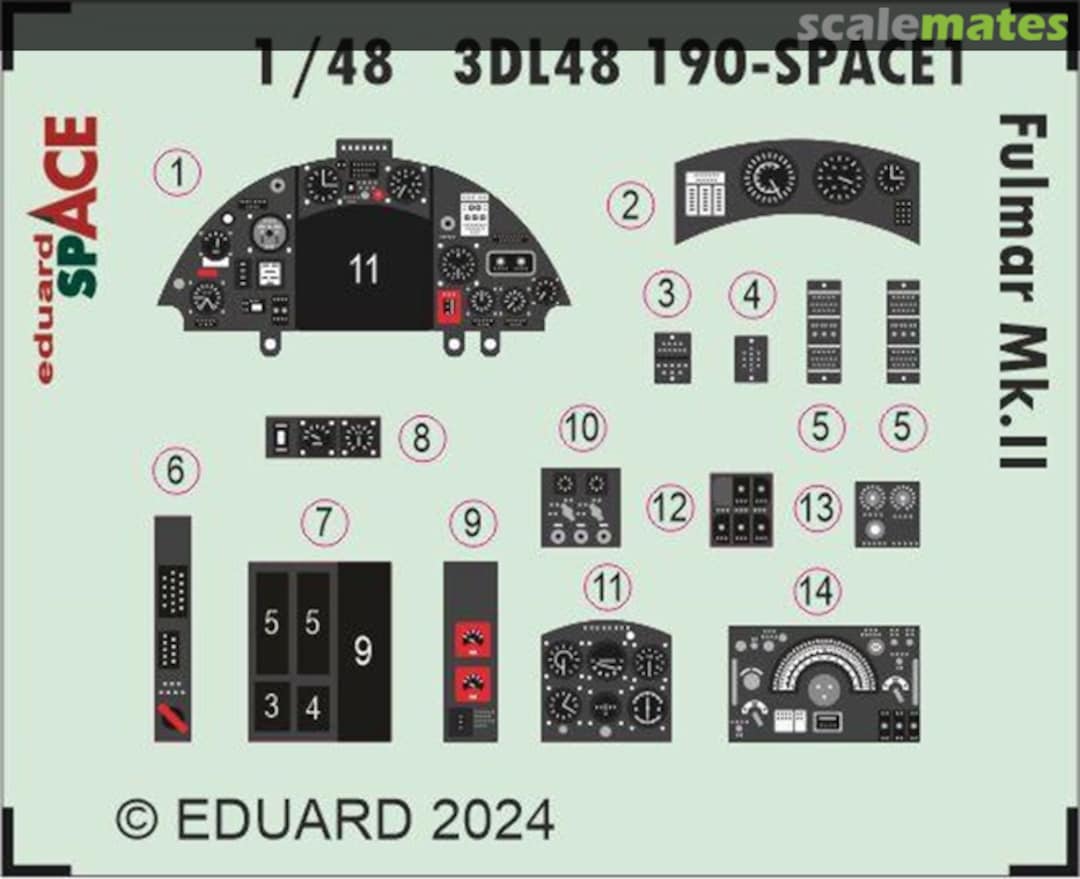 Boxart Fulmar Mk.II SPACE cockpit 3DL48190 Eduard