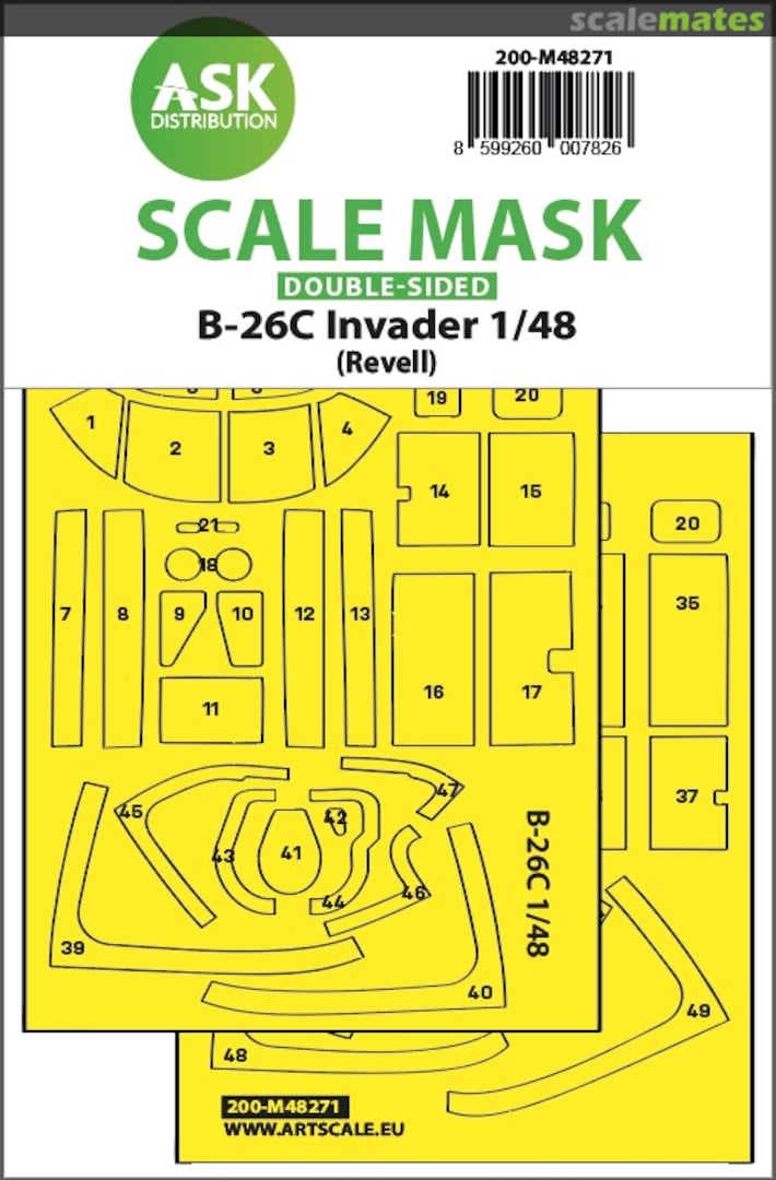 Boxart 1/48 B-26C Invader double-sided express fit mask 200-M48271 ASK