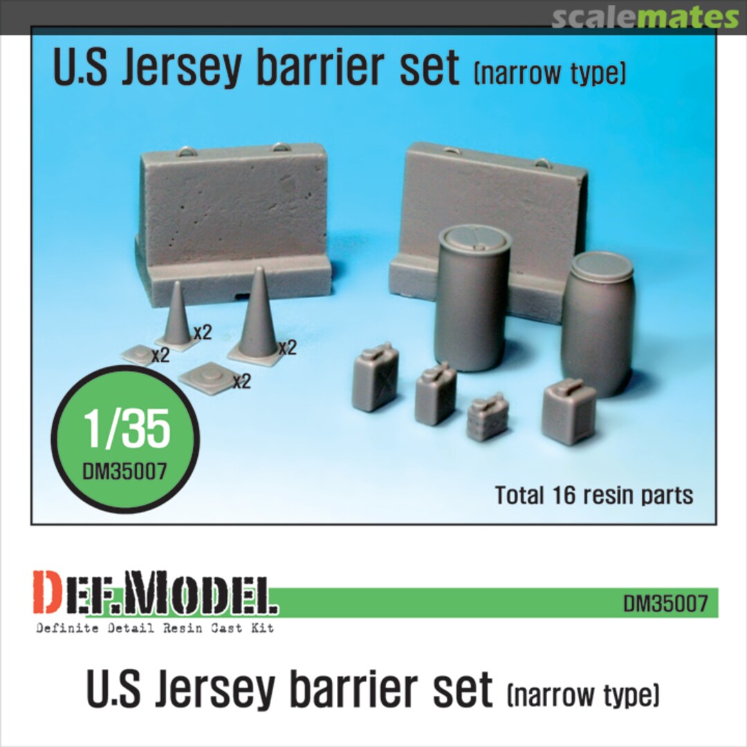 Boxart U.S. Jersey Barrier Set (Narrow Type) DM35007 Def.Model