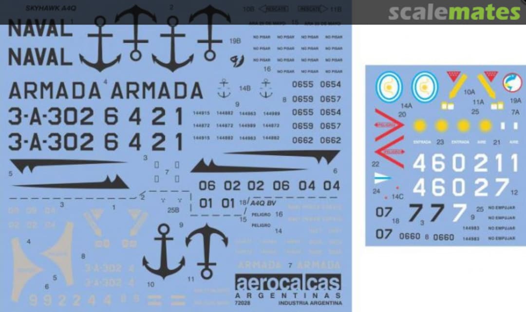 Boxart SKYHAWK A4Q ALTA Y BAJA VISIBILIDAD 72028 Aerocalcas Argentinas