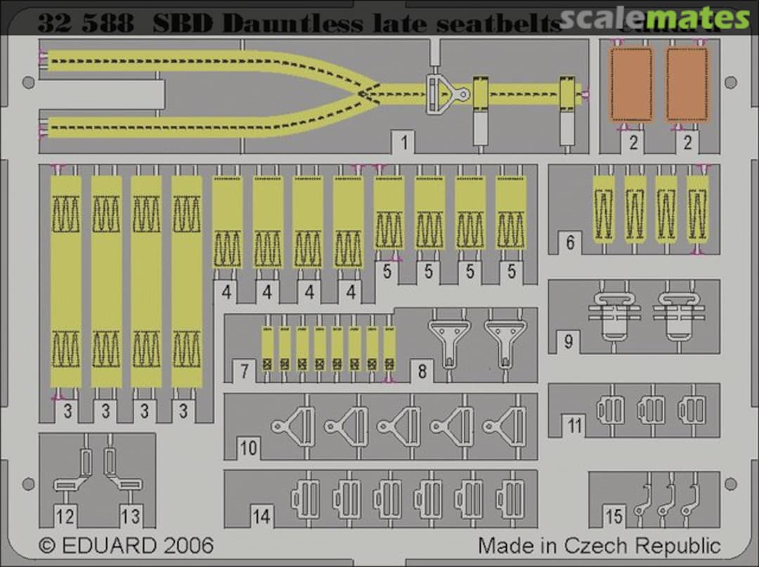 Boxart SBD Dauntless late seatbelts 32588 Eduard