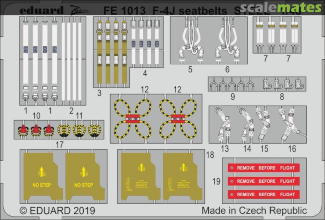 Boxart F-4J seatbelts STEEL FE1013 Eduard