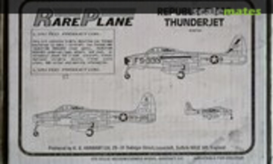 1:72 Republic F-84G Thunderjet (RarePlane RP4010X)