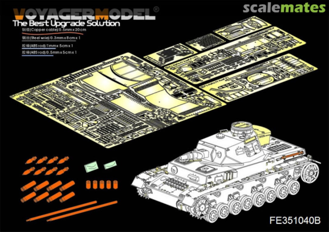 Boxart WWII German Pz.Kpfw.IV Ausf.F1 Basic（B ver included Ammo） PE351040B Voyager Model