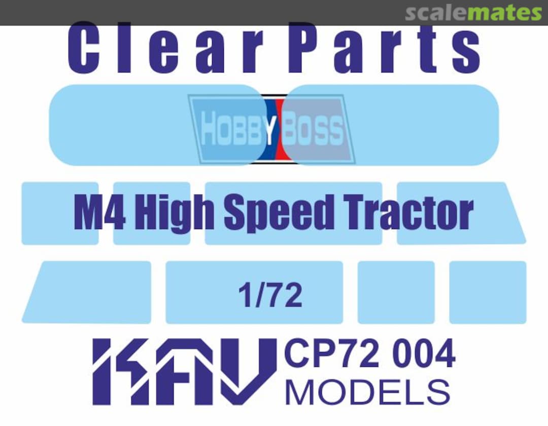 Boxart M4 High Speed Tractor - Clear parts KAV CP72 004 KAV models