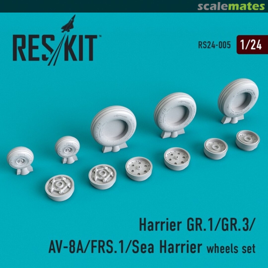 Boxart Harrier GR.1/GR.3/AV-8A/FRS.1/Sea Harrier - wheels set RS24-0005 ResKit