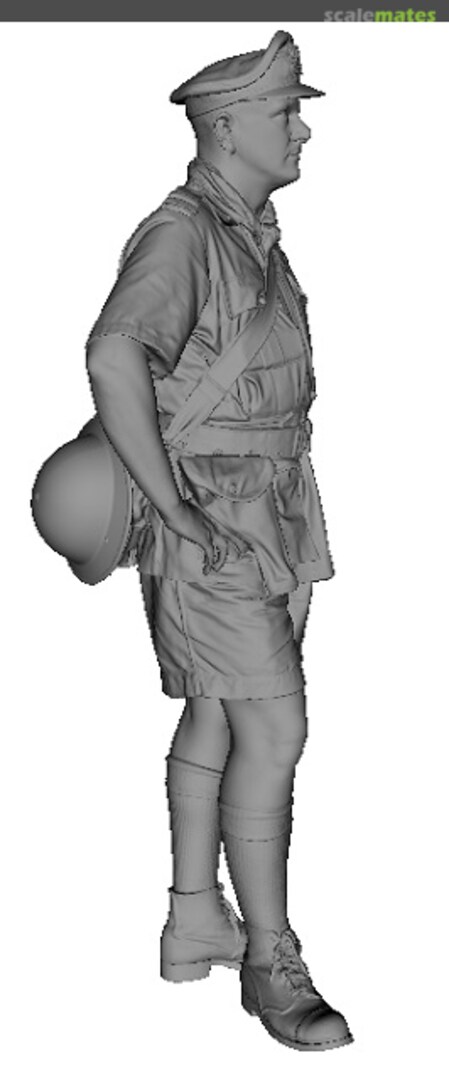 Boxart RAF pilot in tropical dress, with protection helmet and gas mask bag (XFD) 480096 Reedoak