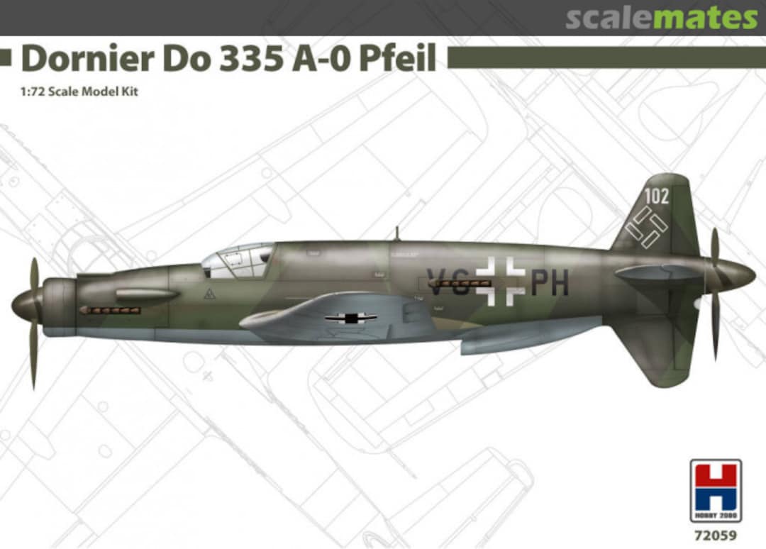 Boxart Dornier Do 335 A-0 Pfeil 72059 Hobby 2000