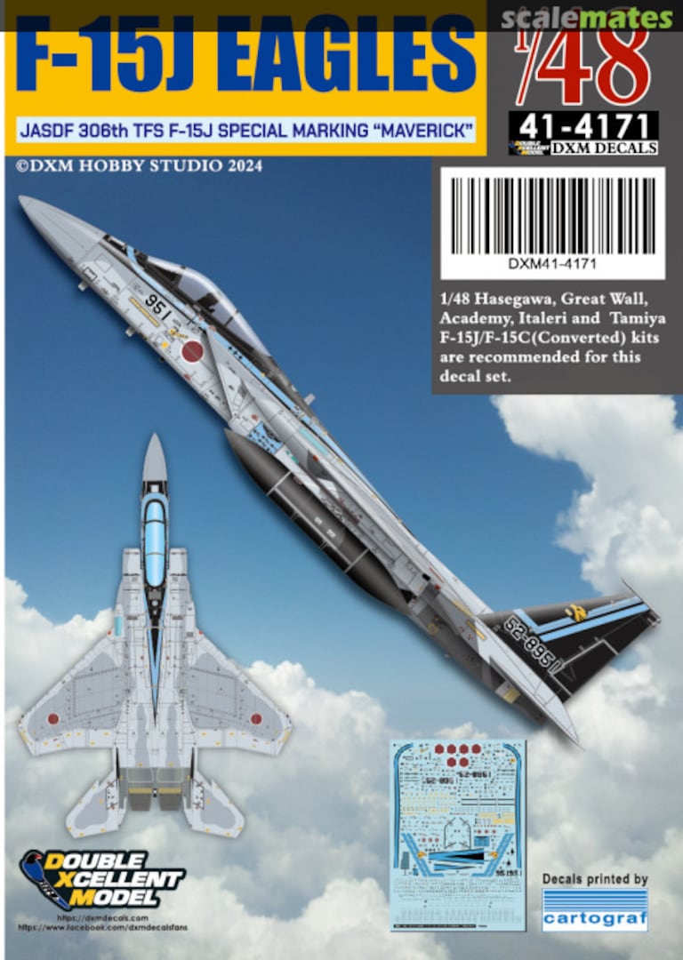 Boxart F-15J Eagles 41-4171 DXM Decals