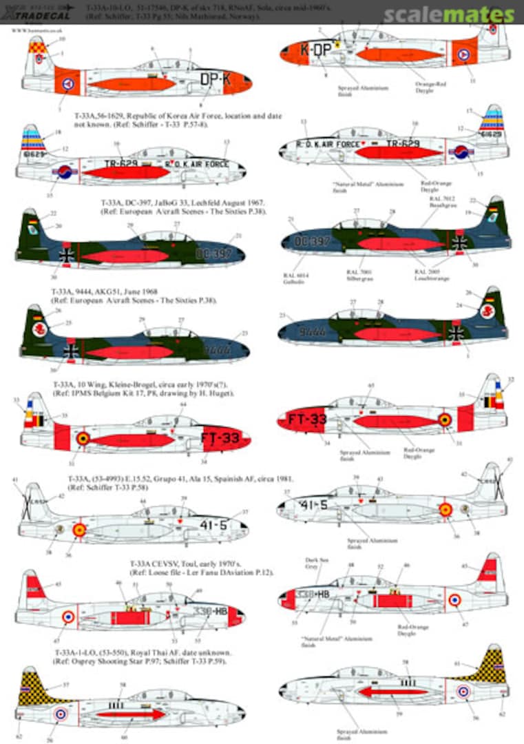 Boxart Lockheed T-33A X72-122 Xtradecal