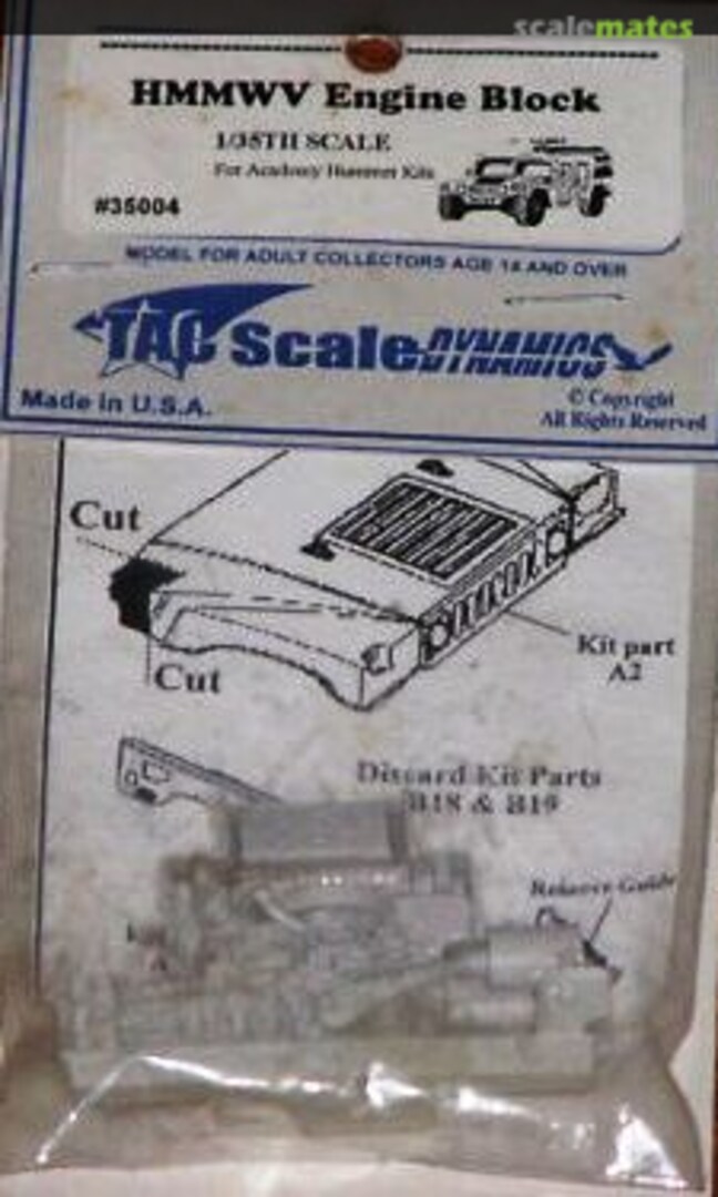 Boxart HMMWV Engine Block 35004 TAC Scale Dynamics