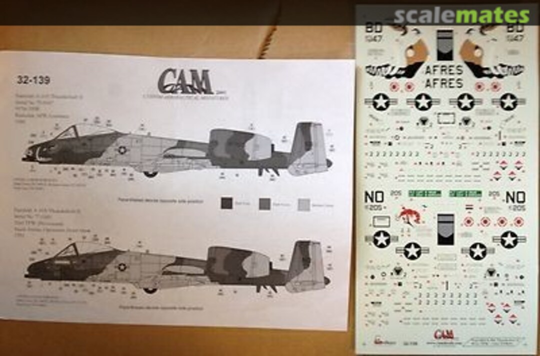 Boxart 32139 Decals A-10A Warthog / Thunderbolt II Desert Storm 32139 CAM