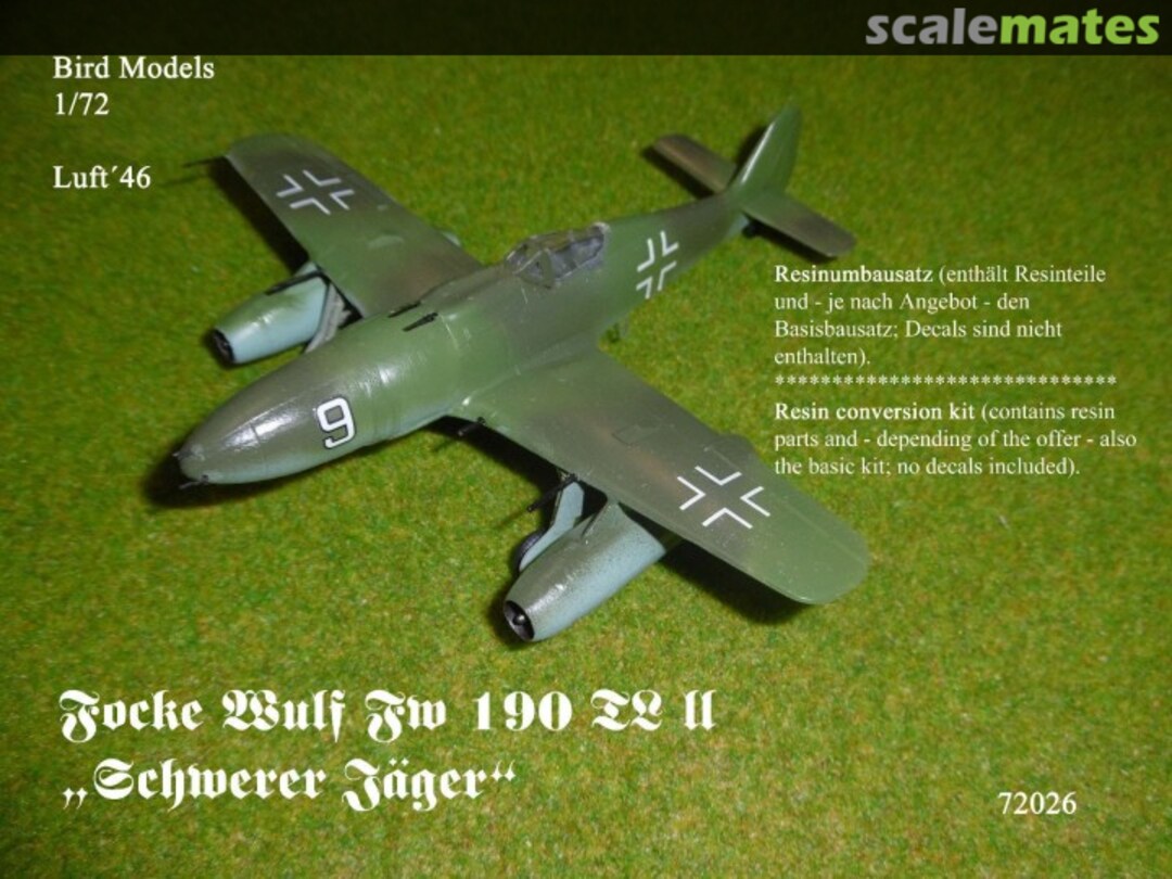 Boxart Focke Wulf Fw 190 TL II "Schwerer Jäger" 72026 Bird Models