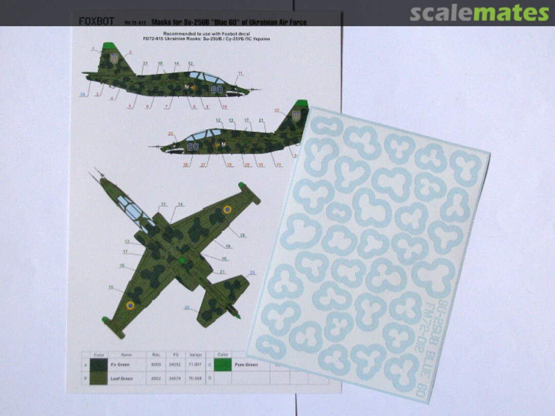 Boxart Clover Su-25UB "Blue 60" FM72-012 Foxbot