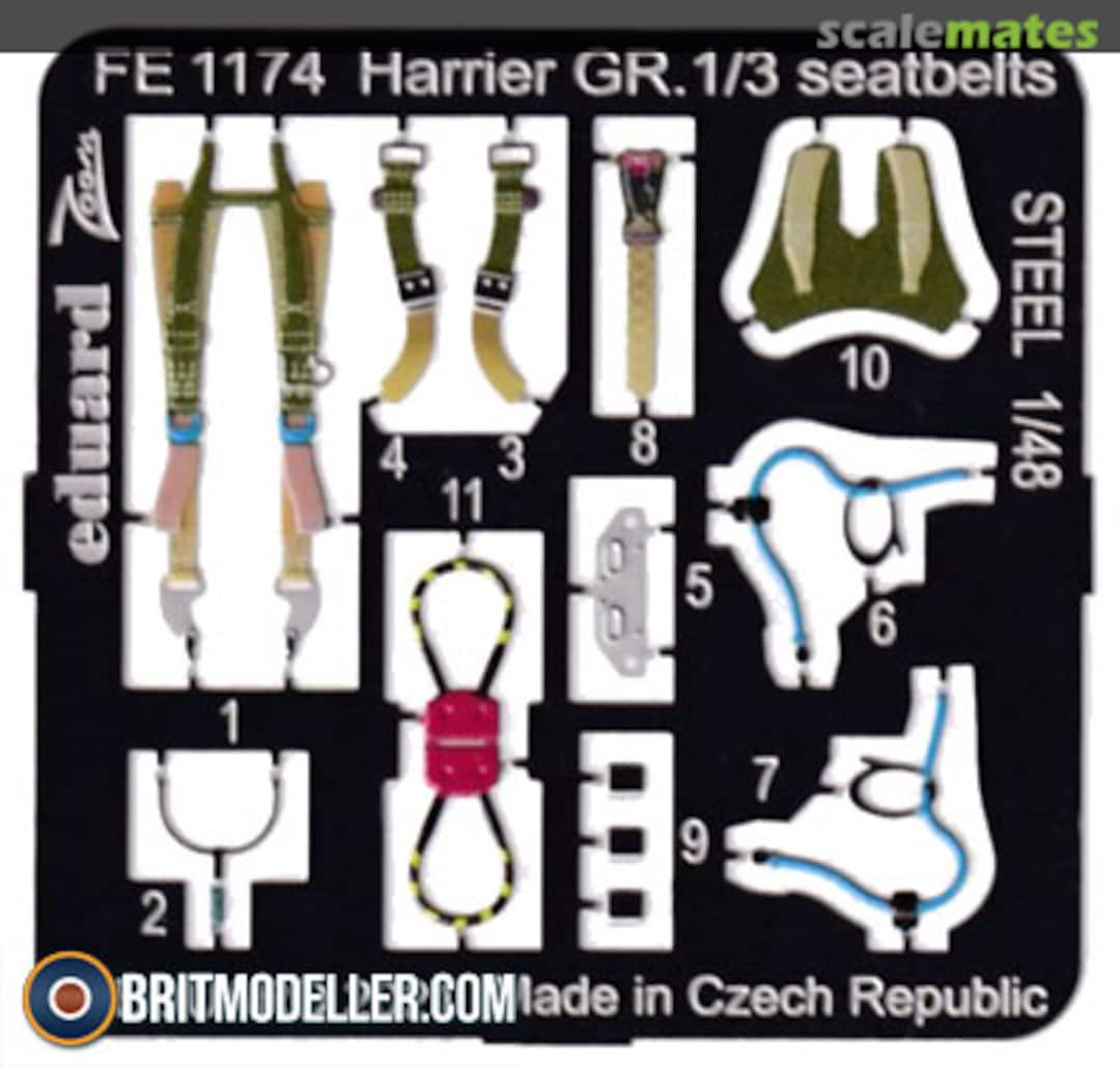 Boxart Harrier GR.1/3 seatbelts STEEL FE1174 Eduard