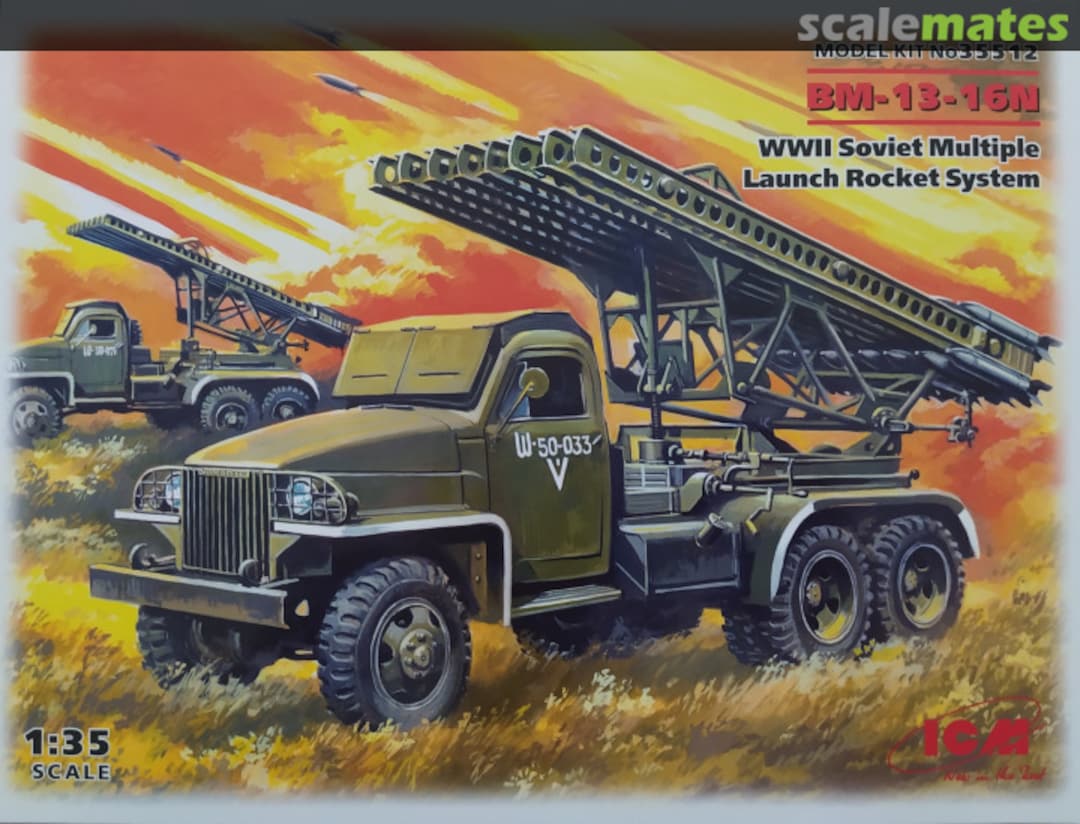 Boxart BM-13-16N WWII Soviet Multiple Launch Rocket System 35512 ICM