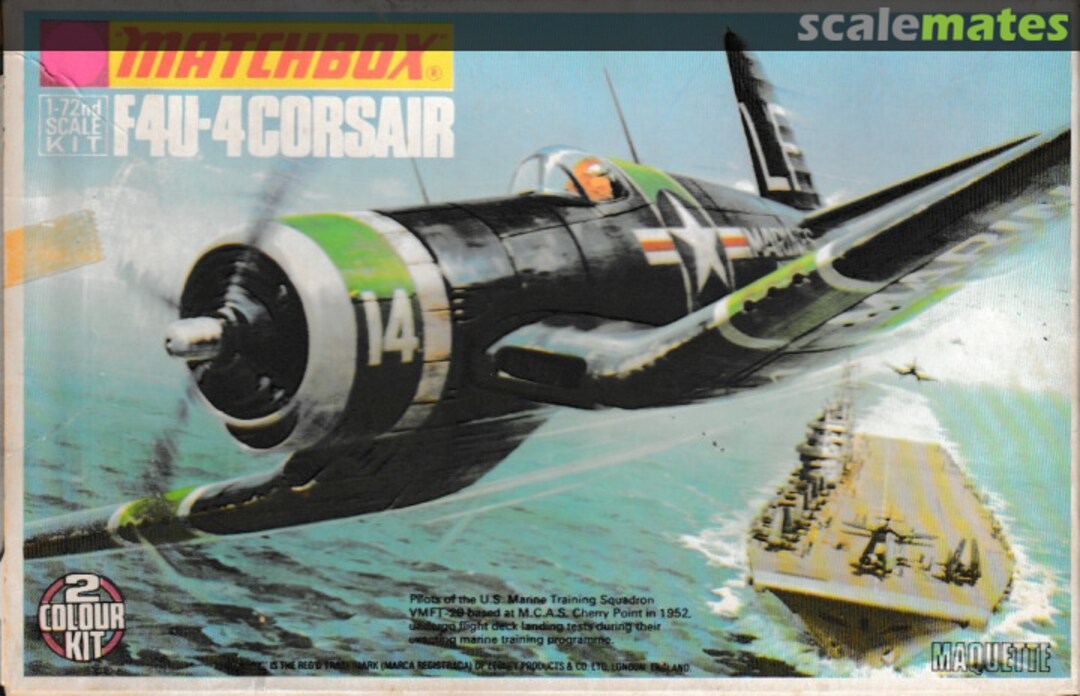 Boxart F4U-4 Corsair PK-14 Matchbox