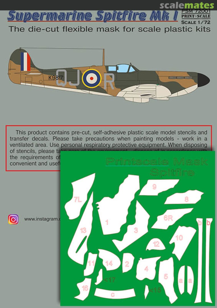 Boxart Supermarine Spitfire Mk.1 PSM72001 Print Scale