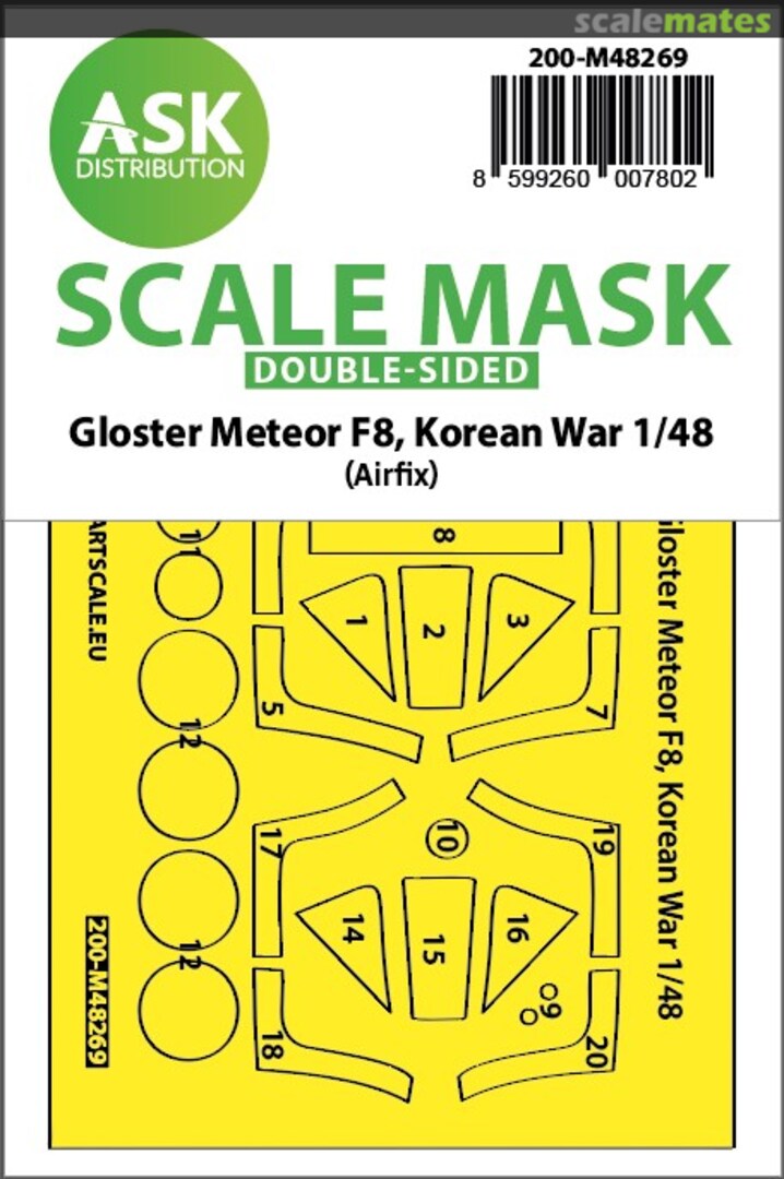 Boxart Gloster Meteor F.8, Korean War masks 200-M48269 ASK