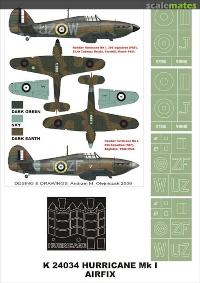 Boxart Hawker Hurricane Mk.I K24034 Montex