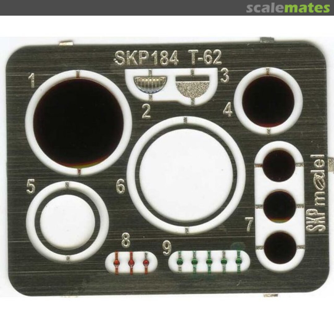 Boxart Lenses and tailights for T-62 - Trumpeter - SKP 184 SKP model