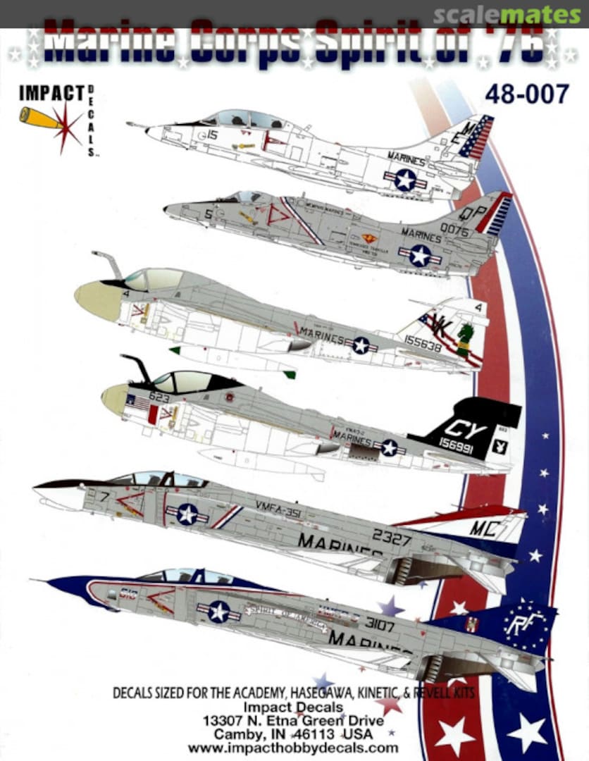 Boxart Marine Corps Spirit of '76 48-007 Impact Decals