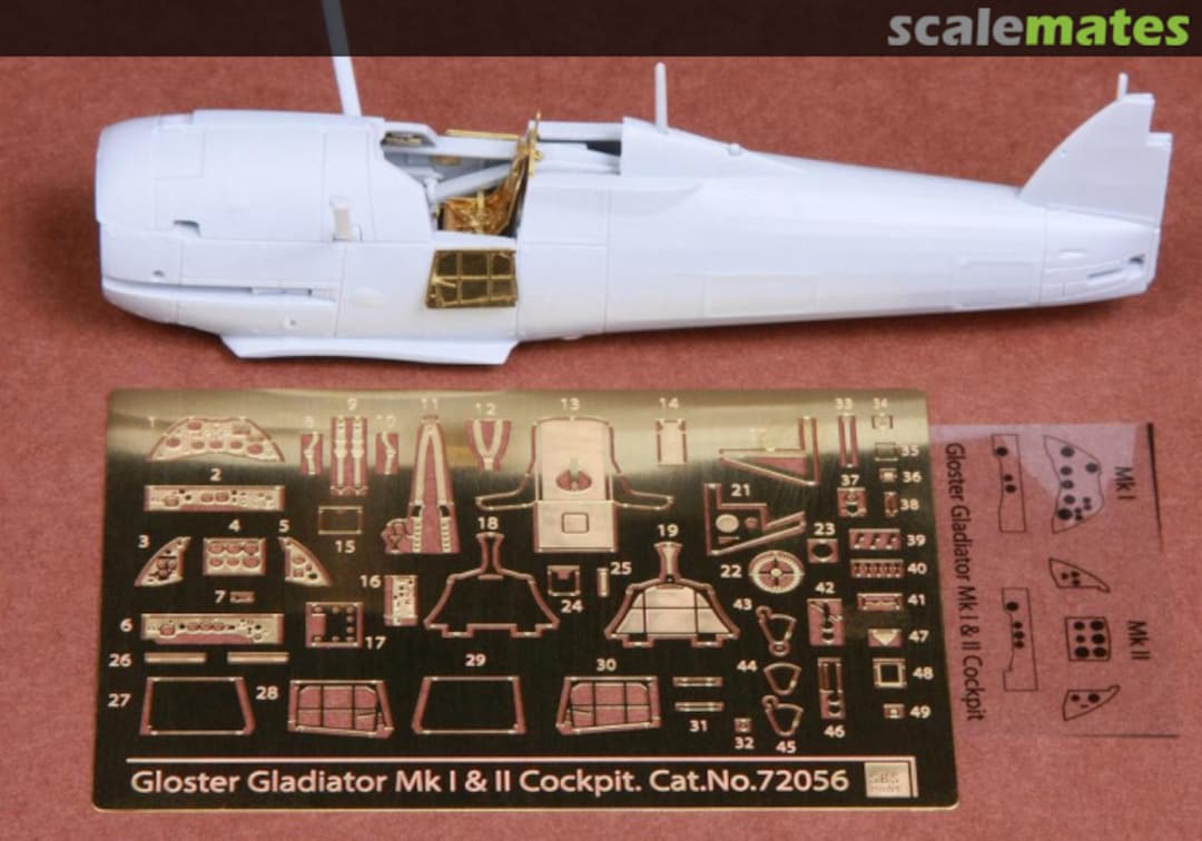 Boxart Gloster Gladiator MkI & Mk.II cockpit 72056 SBS Model