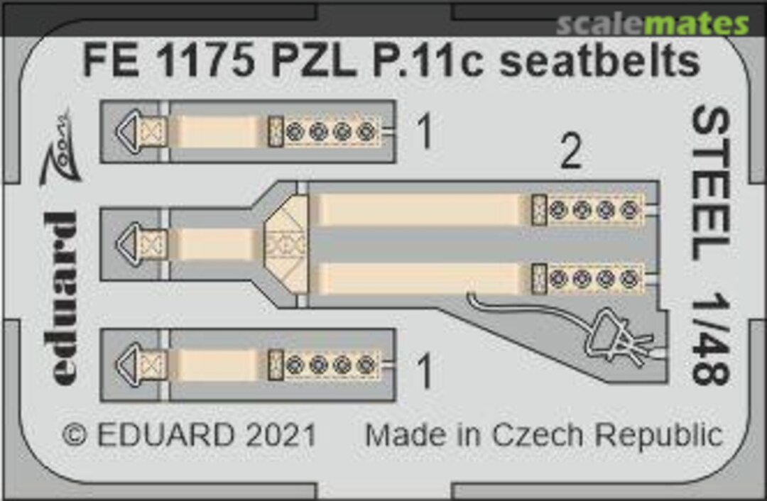 Boxart PZL P.11c seatbelts STEEL FE1175 Eduard