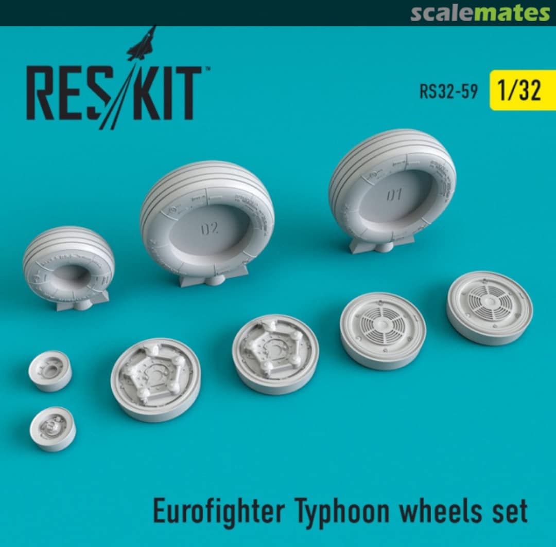 Boxart Eurofighter Typhoon wheels set RS32-0059 ResKit