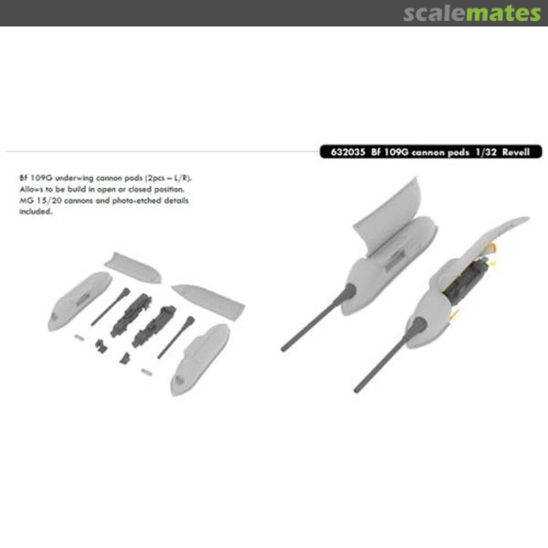 Boxart Messerschmitt Bf 109G cannon pods 632035 Eduard