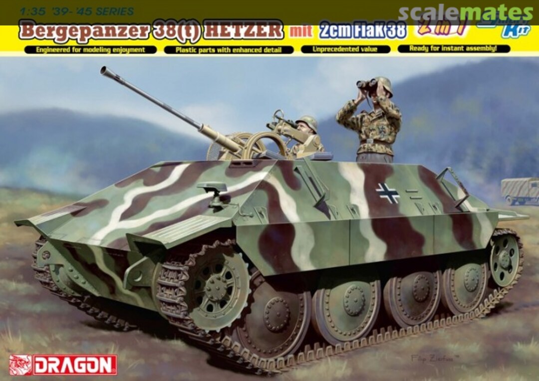 Boxart Bergepanzer 38(t) Hetzer mit 2cm FlaK 38 6399 Dragon