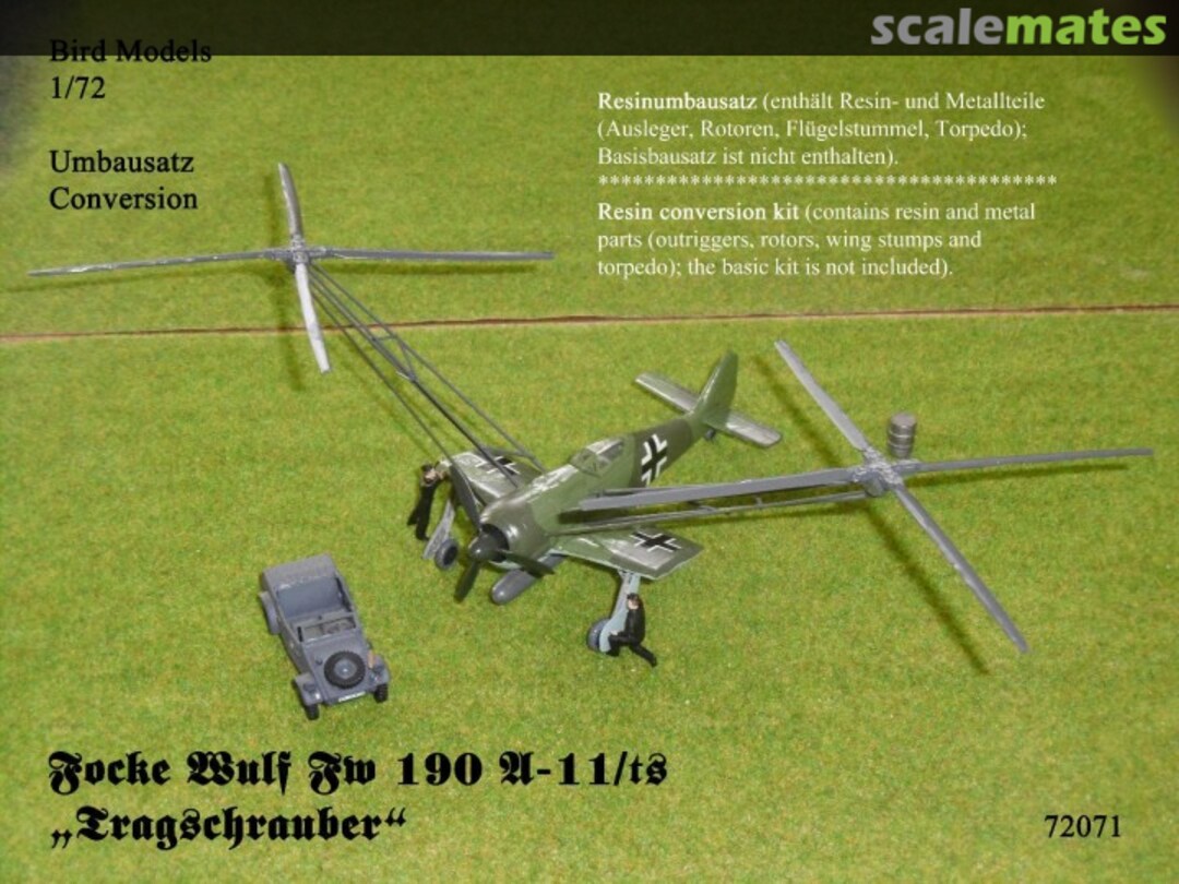 Boxart Focke Wulf Fw 190 A-11/ts "Tragschrauber" 72071 Bird Models