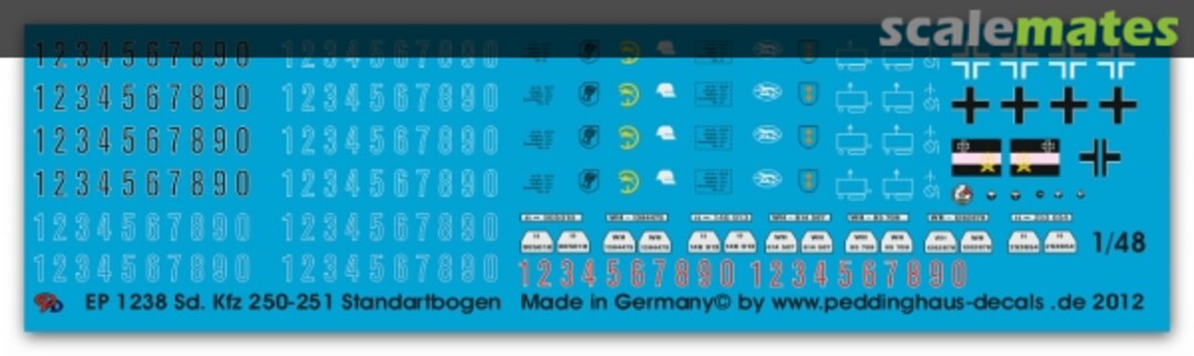 Boxart Sd Kfz 250-251 markings EP 1238 Peddinghaus-Decals