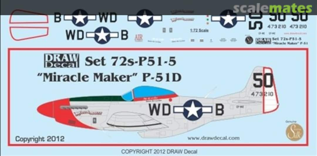 Boxart “Miracle Maker” P-51D 72-P51-5 Draw Decal