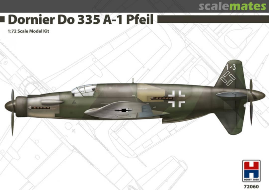 Boxart Dornier Do 335 A-1 Pfeil 72060 Hobby 2000