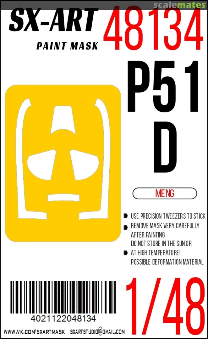 Boxart P-51D masks 48134 SX-Art