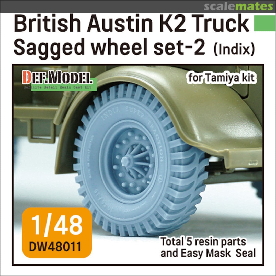 Boxart British Austin K2 Truck Sagged wheel set (2) DW48011 Def.Model