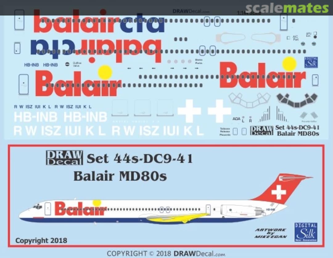 Boxart Balair MD80s 44-DC9-41 Draw Decal