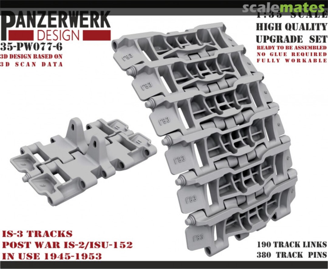 Boxart IS-3 / post war IS and ISU tracks 1/35 35PW-077-6 Panzerwerk design