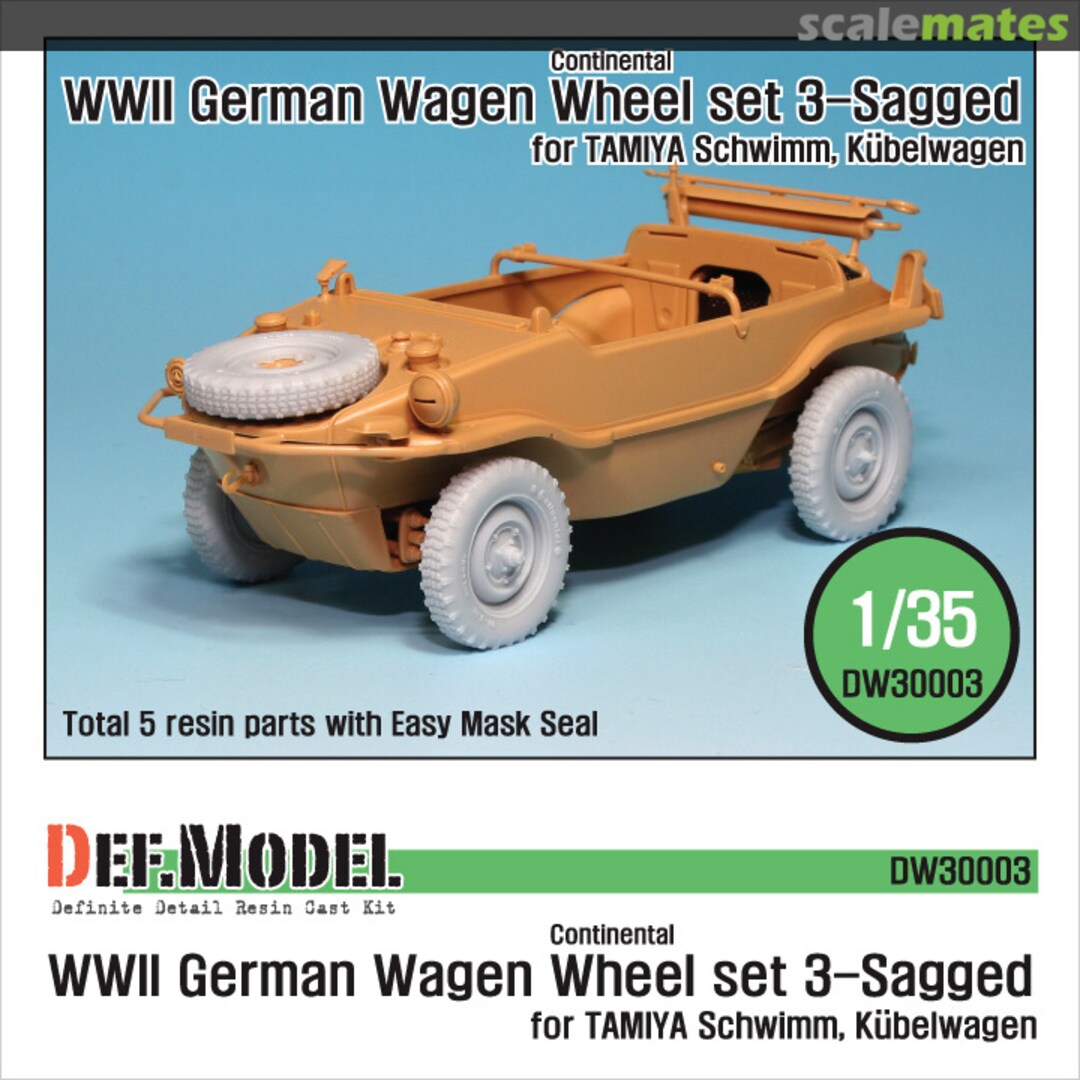 Boxart German Wagen Wheel Set 3-Sagged DW30003 Def.Model