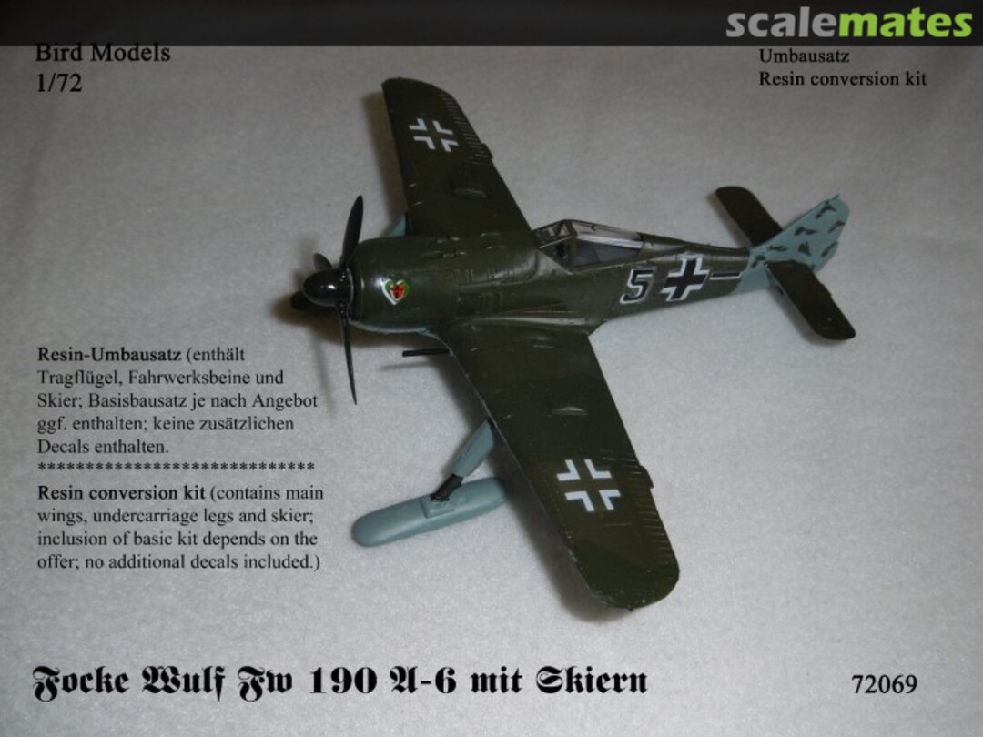 Boxart Focke Wulf Fw 190 A-6 mit Skiern 72069 Bird Models