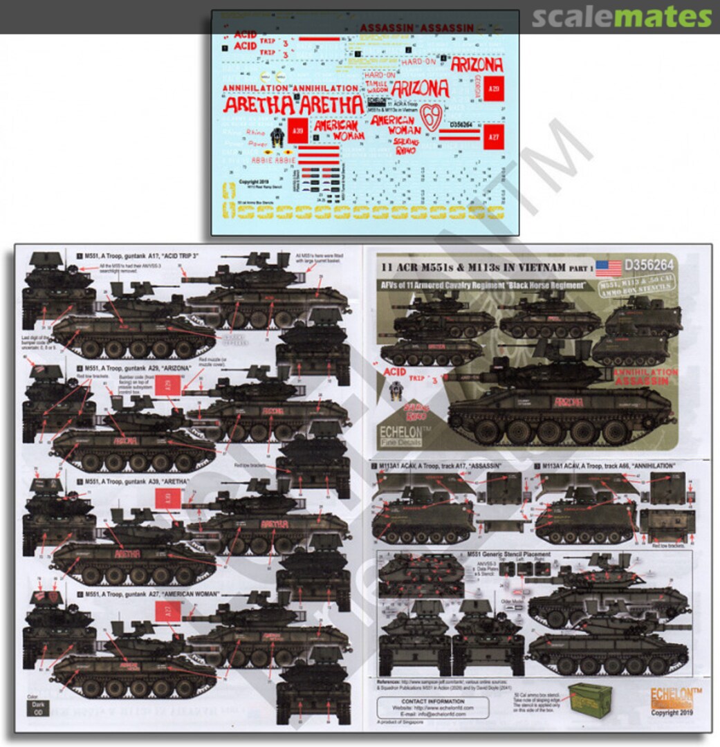 Boxart 11 ACR M551s & M113s in Vietnam (Part 1) D356264 Echelon Fine Details