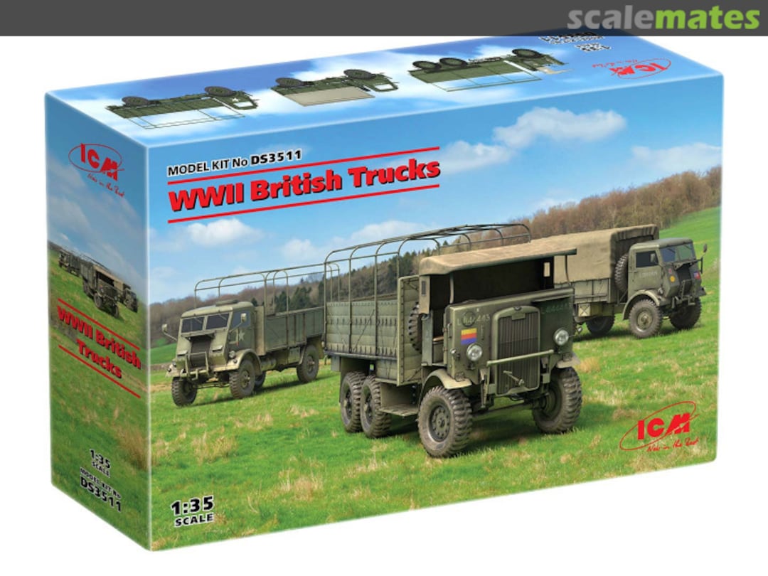 Boxart WWII British Trucks DS3511 ICM