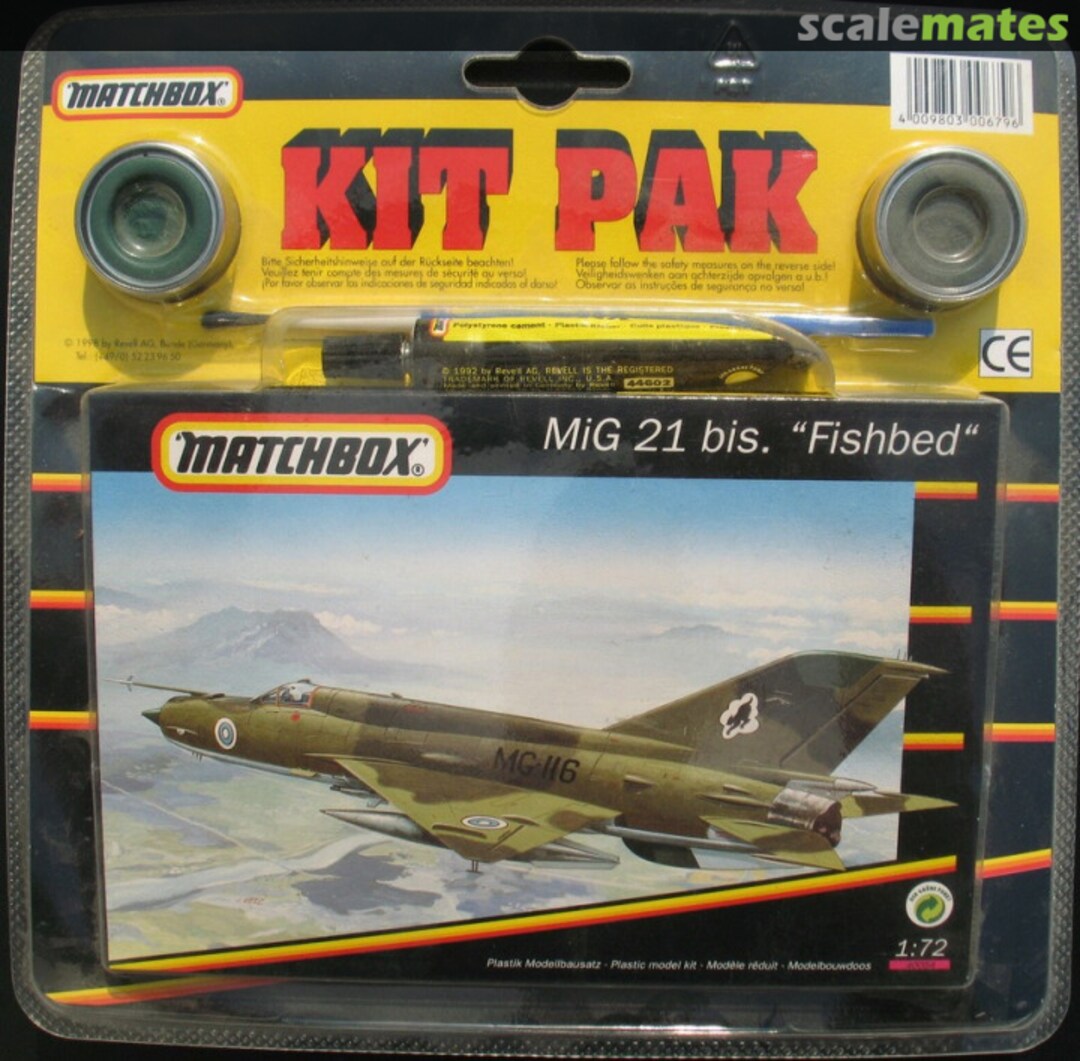 Boxart MiG 21 bis. "Fishbed" 40054 Matchbox