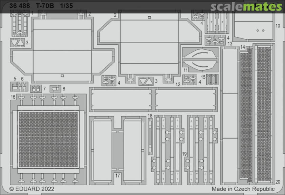 Boxart T-70B detail set 36488 Eduard