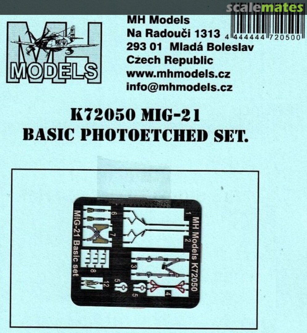 Boxart Mig-21 Basic Photoetched Set K72050 MH Models