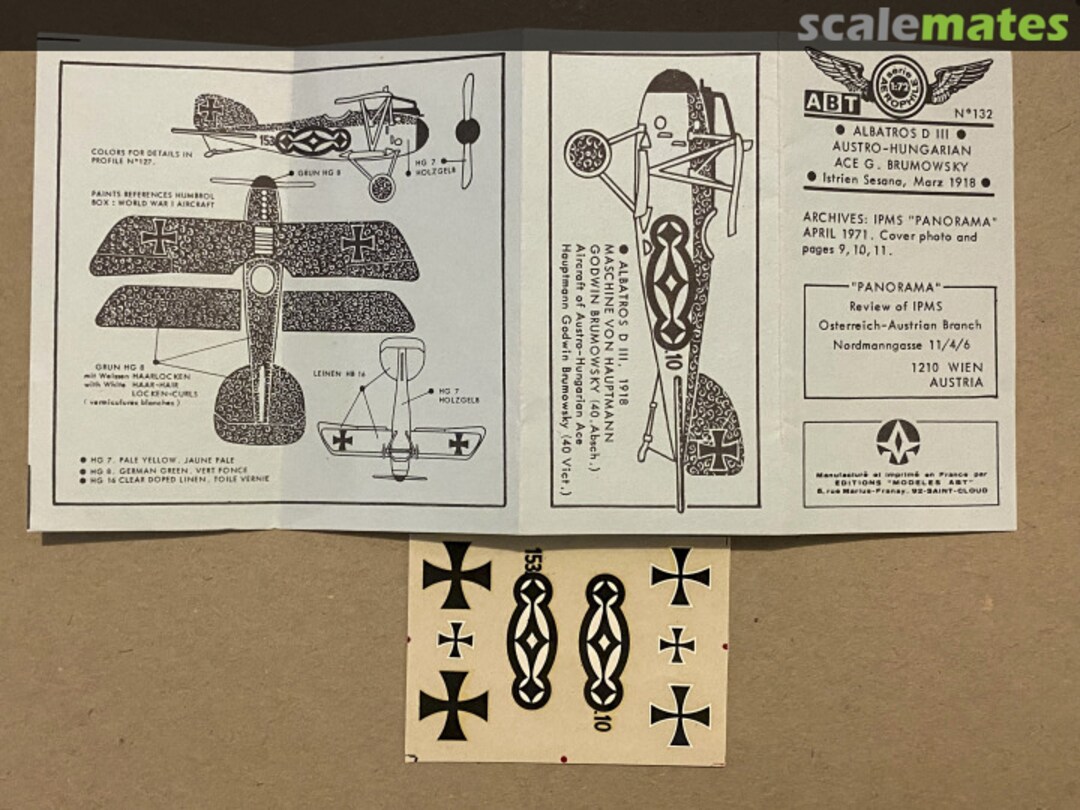 Boxart ALBATROSS DIII 132 ABT Decals