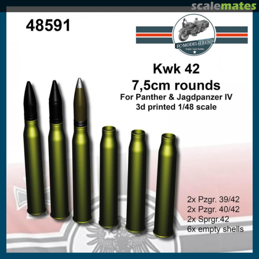 Boxart Kwk 42 7,5cm rounds 48591 FC Model Trend