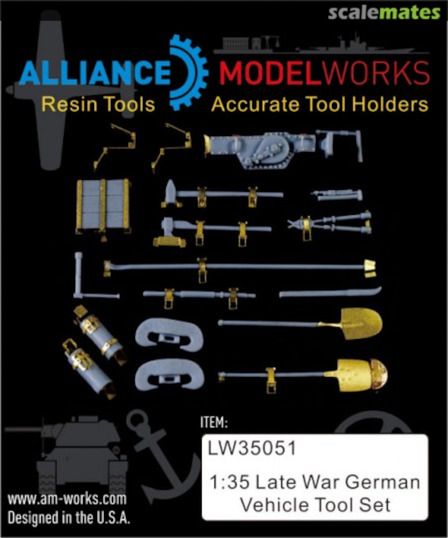 Boxart Late War German Vehicle Tool Set LW35051 Alliance Model Works