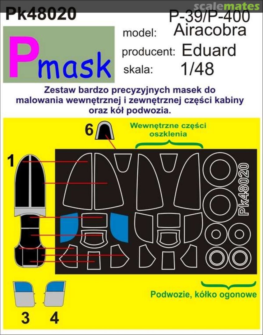 Boxart P-39/P400 Airacobra PK48020 Pmask